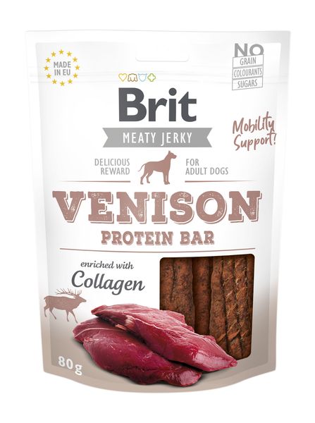 Brit Jerky Snack Venison Protein Bar 80g zdjęcie 1