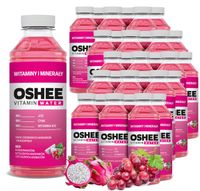 30x OSHEE Vitamin Water witaminy i minerały winogrona - dragonfruit 555 ml