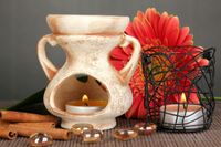 FOTOTAPETA kuchenna ŚWIECZKI KWIAT OZDOBY