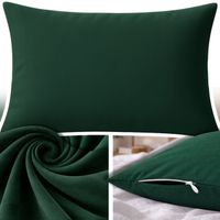 POSZEWKA NA PODUSZKĘ 50x60 CM JASIEK MIĘKKA GŁADKA Z BAWEŁNĄ OEKO-TEX CIEMNY ZIELONY
