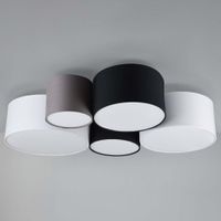 Abażurowa lampa sufitowa Hotel 693900517 szary plafon do sypialni