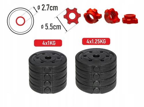 HANTLE BITUMICZNE REGULOWANE 2x5KG + SZTANGA = ZESTAW 10KG + KETTLEBELL na Arena.pl