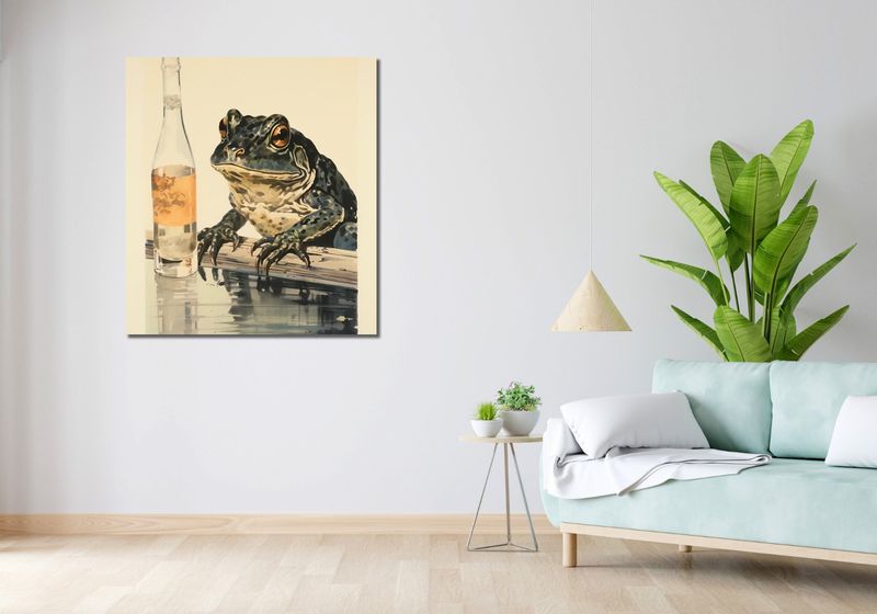 Obraz 90x100cm Refleksje Błotniaka zdjęcie 2