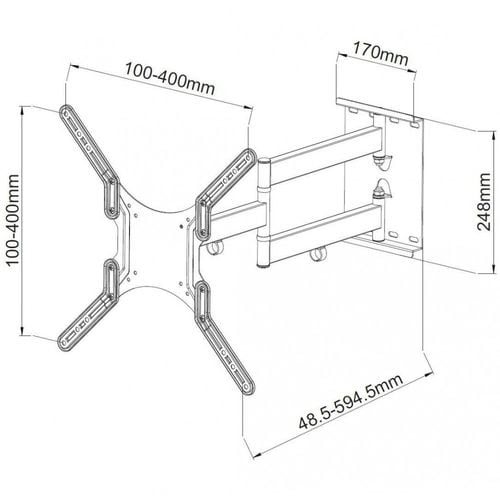 Uchwyt ścienny Techly 23"-55", 45kg obrotowy na Arena.pl