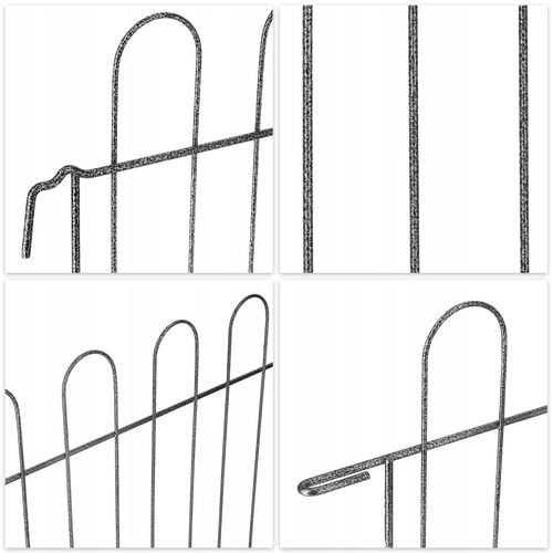 OGRODOWY PŁOTEK METALOWY PŁOT PŁOTKI DO OGRODU OBRZEŻE PALISADA 99 x 70 cm na Arena.pl