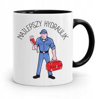 Kubek Czarny Prezent Dla Hydraulika Najlepszy Z Nadrukiem Ze Zdjęciem