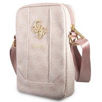 Guess torebka listonoszka skóra ekologiczna różowy