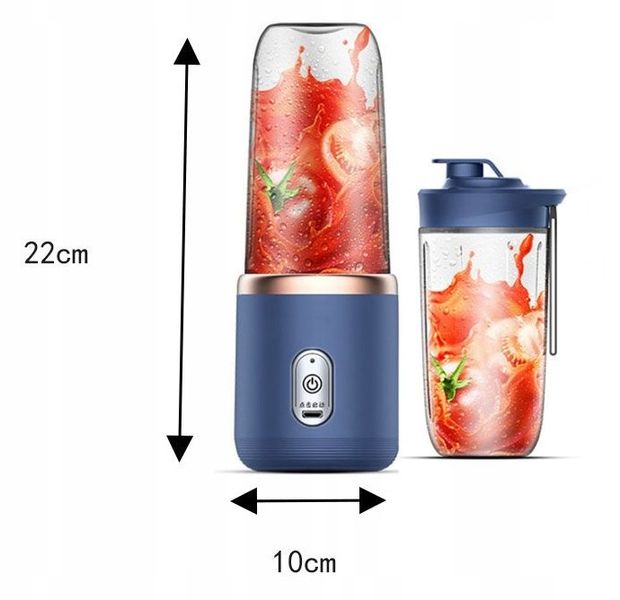 BLENDER KIELICHOWY PRZENOŚNY BEZPRZEWODOWY KEMPING 400ML 2 KUBKI zdjęcie 9