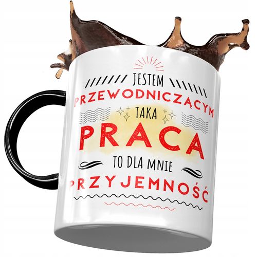 Kubek Czarny Dla Przewodniczącego Taka Praca Kubek Z Nadrukiem Ze Zdjęciem na Arena.pl