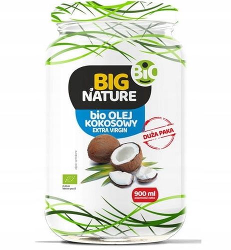Big Nature Olej Kokosowy Extra Virgin Bio Eko naturalny 900ml na Arena.pl