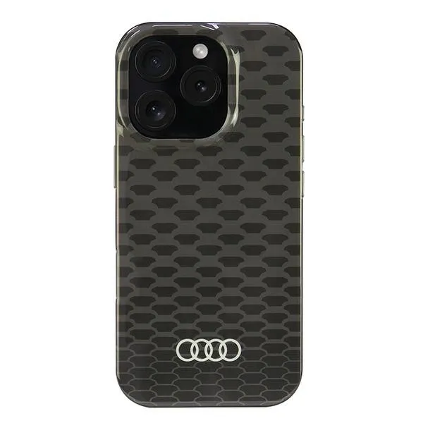 Etui Audi IML Stitching Pattern MagSafe na iPhone 16 Pro 6.3" - czarne zdjęcie 1