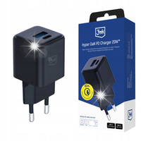 Accessories - 3mk Hyper GaN Charger 20W QC4+ PD PPS USB 1A1C Black EU