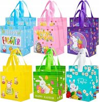 Wielkanocne Torebki Prezentowe z Włókniny 12 Sztuk 22x11x23 cm Zestaw