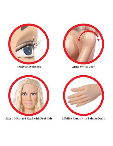 Piękna Blond Dmuchana Lala 3D Do Kochania - Hannah Harper na Arena.pl