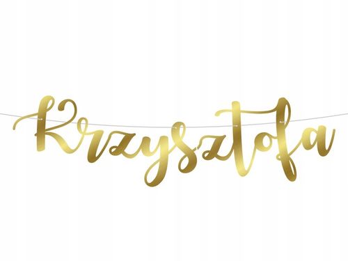 Personalizowany Baner złoty z napisem Komunia Święta Imię na Arena.pl