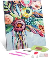 Zestaw do Malowania Diamentami TISHIRON 5D Abstrakcyjne Kwiaty 30x45cm