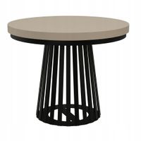 STÓŁ OKRĄGŁY ROZKŁADANY NOGA METAL SALON KUCHNIA 100cm+2x50cm KASZMIR