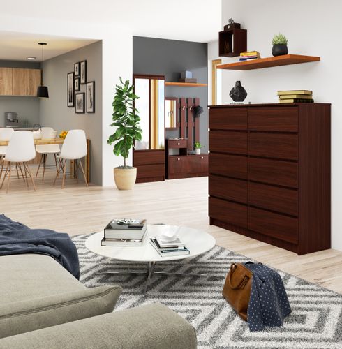 KOMODA K 120 cm 10 SZUFLAD WENGE na Arena.pl