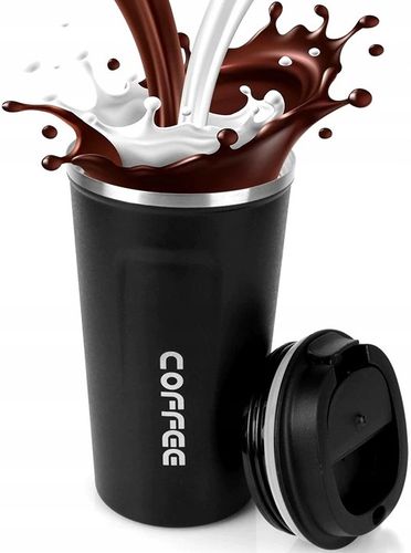 Kubek termiczny COFFEE herbatę Stal Czarny termos kawę szczelny 510ML na Arena.pl