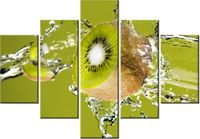 70 100CM OBRAZ 5 ELEM KIWI DRUK PŁÓTNO