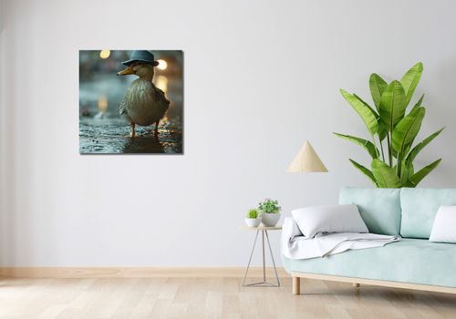 Obraz 70x70cm Kaczka w Kapeluszu na Arena.pl