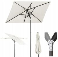 PARASOL OGRODOWY SEKEY PROSTOKĄT 130X180 CM KREMOWY