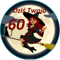 Opłatek na tort Wiedźma Czarownica Miotła Postać Kobieta Urodziny 18 30 40