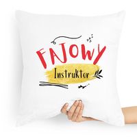 Poduszka Dla Instruktora Fajowy Instruktor Z Nadrukiem Ze Zdjęciem