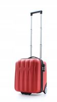 Mała czerwona wytrzymała walizka na 2 kołach z ABS Bubule idealna na wyjazd