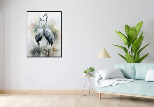 Plakat 75x100cm Tańczące Czaple na Arena.pl