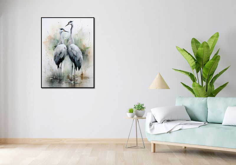 Plakat 75x100cm Tańczące Czaple zdjęcie 4