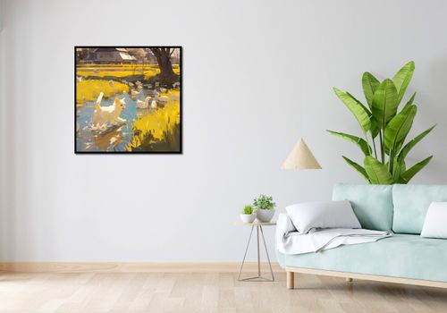 Plakat 80x80cm Słońce na Wsi na Arena.pl