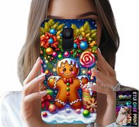ETUI DO SAMSUNG A6 2018 - PIERNIK, CUKIERKOWE WZORY ŚWIĘTA + SZKŁO