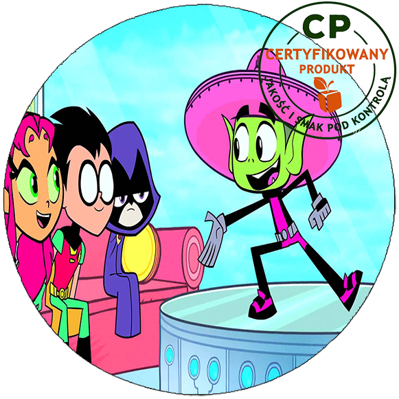 Opłatek na tort Młodzi Tytani zdjęcie 1