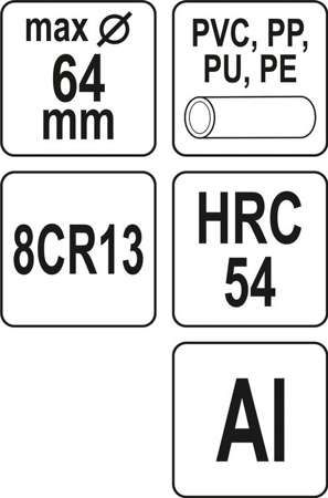 obcinak do rur pcv  64mm v-cut - yt-22293 na Arena.pl