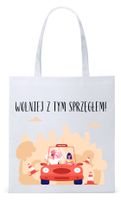 Torba Biała Eco Shopper Dla Instruktora Prezent Z Nadrukiem Ze Zdjęciem