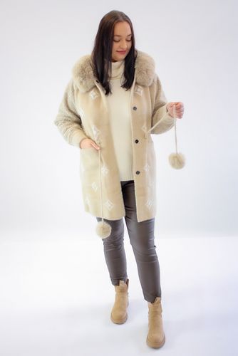 Płaszcz Alpaka z Futrem Beżowy UNI na Arena.pl