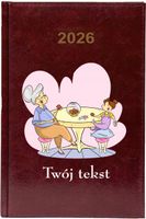 Kalendarz A5 2026 rok tygodniowy KSIĄŻKOWY DLA BABCI personalizowany nadruk