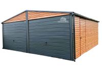 GARAŻ BLASZANY 6M X 6M POZIOM - DWUSPAD 2X BRAMA -  6X6 GB230