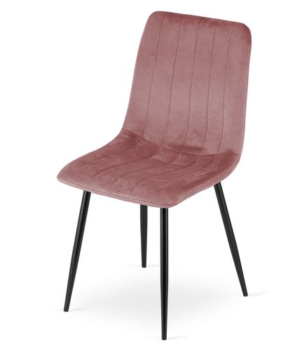 Krzesło LAVA - różowy aksamit / nogi czarne x 1 na Arena.pl