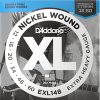 Struny do gitary elektrycznej Daddario XL NICKEL EXL148 12-60 EXTRA HEAVY