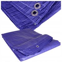 PLANDEKA OCHRONNA OKRYCIE PŁACHTA PE NIEBIESKA WODOODPORNA WZMACNIANA 5x6