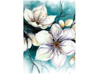 50X70CM OBRAZ CHERRY TREE KWIATY WIŚNI TURKUS OBRAZ PION ŚCIAN
