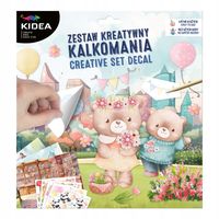 ZESTAW KREATYWNY KALKOMANIA ŚWIAT MISIÓW NAKLEJKI TRANSFEROWE KIDEA