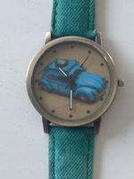 Zegarek na rękę auto turkusowy pasek prezent