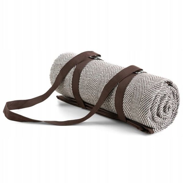 Koc Narzuta Piknik 4 130x150cm Brązowy zdjęcie 1