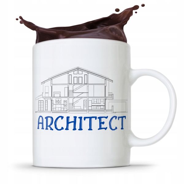 Kubek Architekta Projektanta Architect Prezent Z Nadrukiem Ze Zdjęciem zdjęcie 1