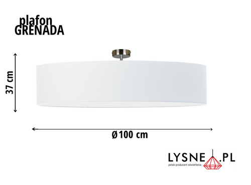 Nowoczesny plafon GRENADA stopka fi- 100 cm E27 na Arena.pl