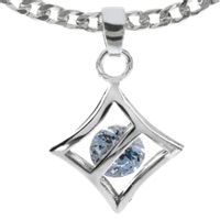 SREBRNY WISIOREK PRZESTRZENNY Z CYRKONIĄ SREBRO PRÓBY 925