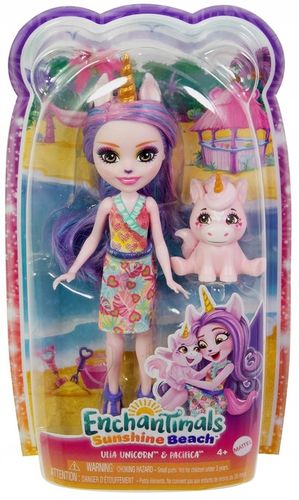 ENCHANTIMALS LALKA I ZWIERZĄTKO JEDNOROŻEC Ulia Unicorn i Pacifica na Arena.pl